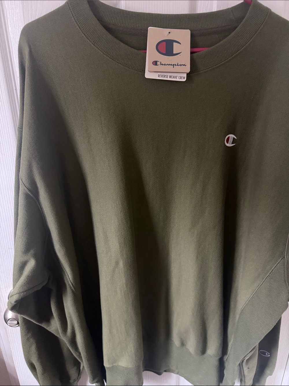 Champion Men's Olive Crewneck Sweatshirt NWT